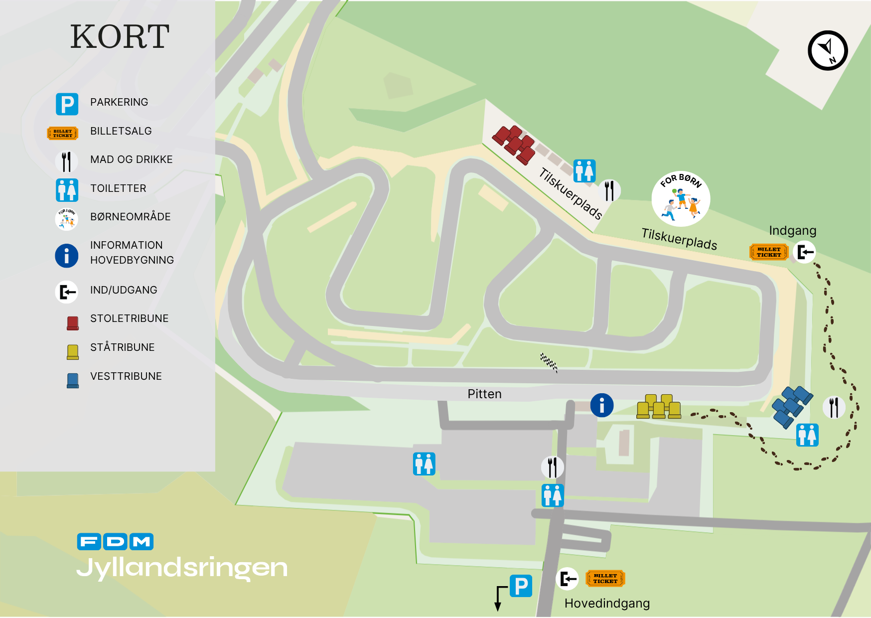 Oversigtskort FDM Jyllandsringen 